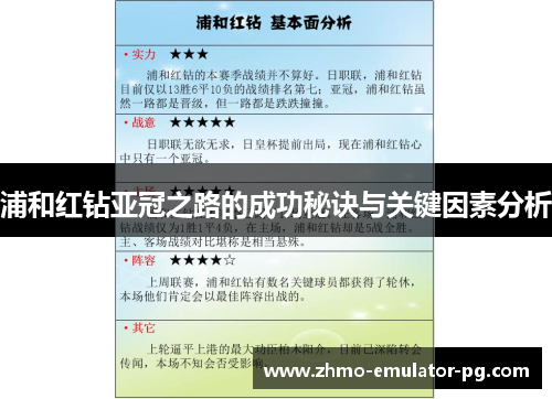 浦和红钻亚冠之路的成功秘诀与关键因素分析